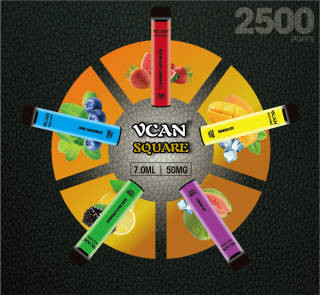 프캔 스퀘어 11 종류 풍미 버릴 수 있는 포드 장치 5% 1800 mah 배터리는 스틱 전자적 증기 담배를 기화시킵니다