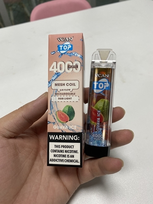21 풍미 빛을 내는 4000 퍼프 버릴 수 있는 전자 담배는 펜을 기화시킵니다
